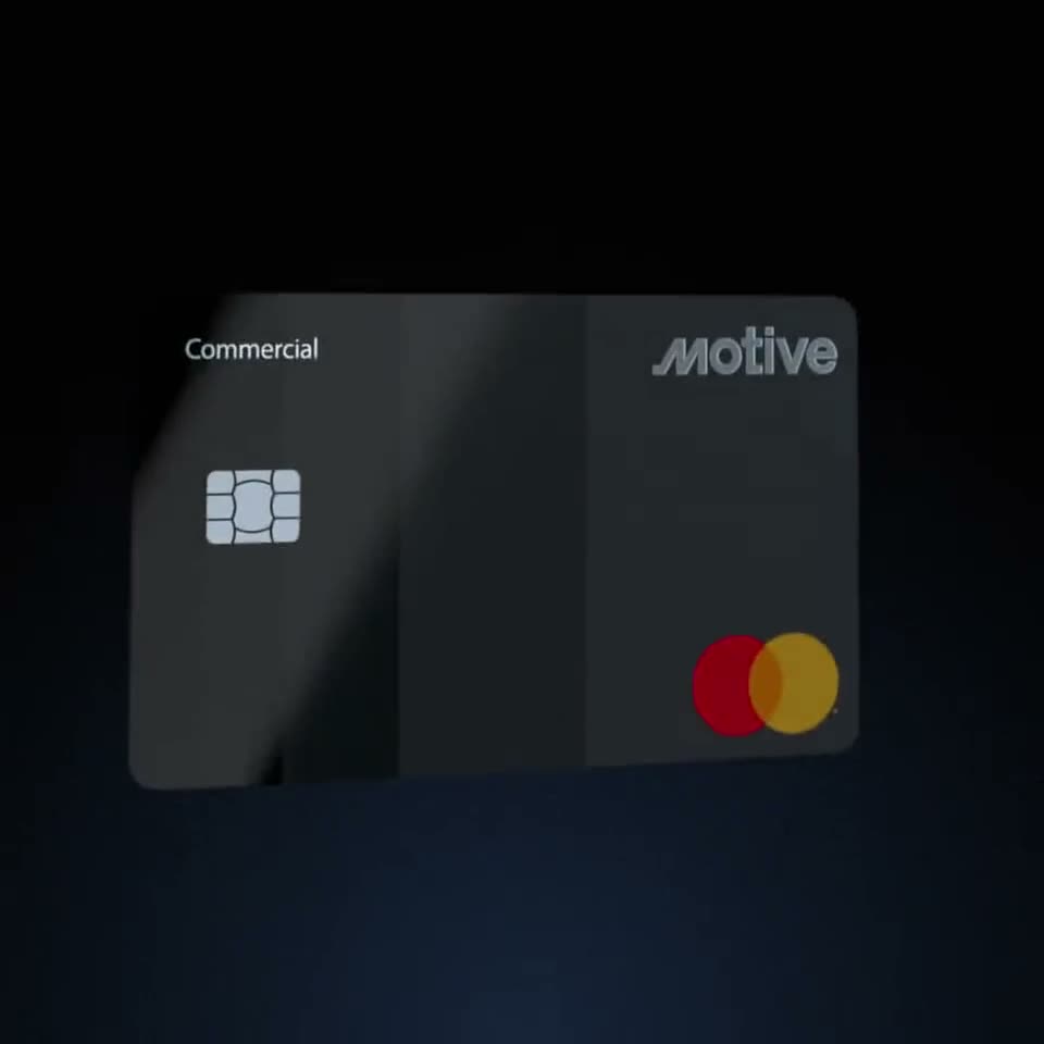 Motive project — a Motive commercial payment card on a dark background